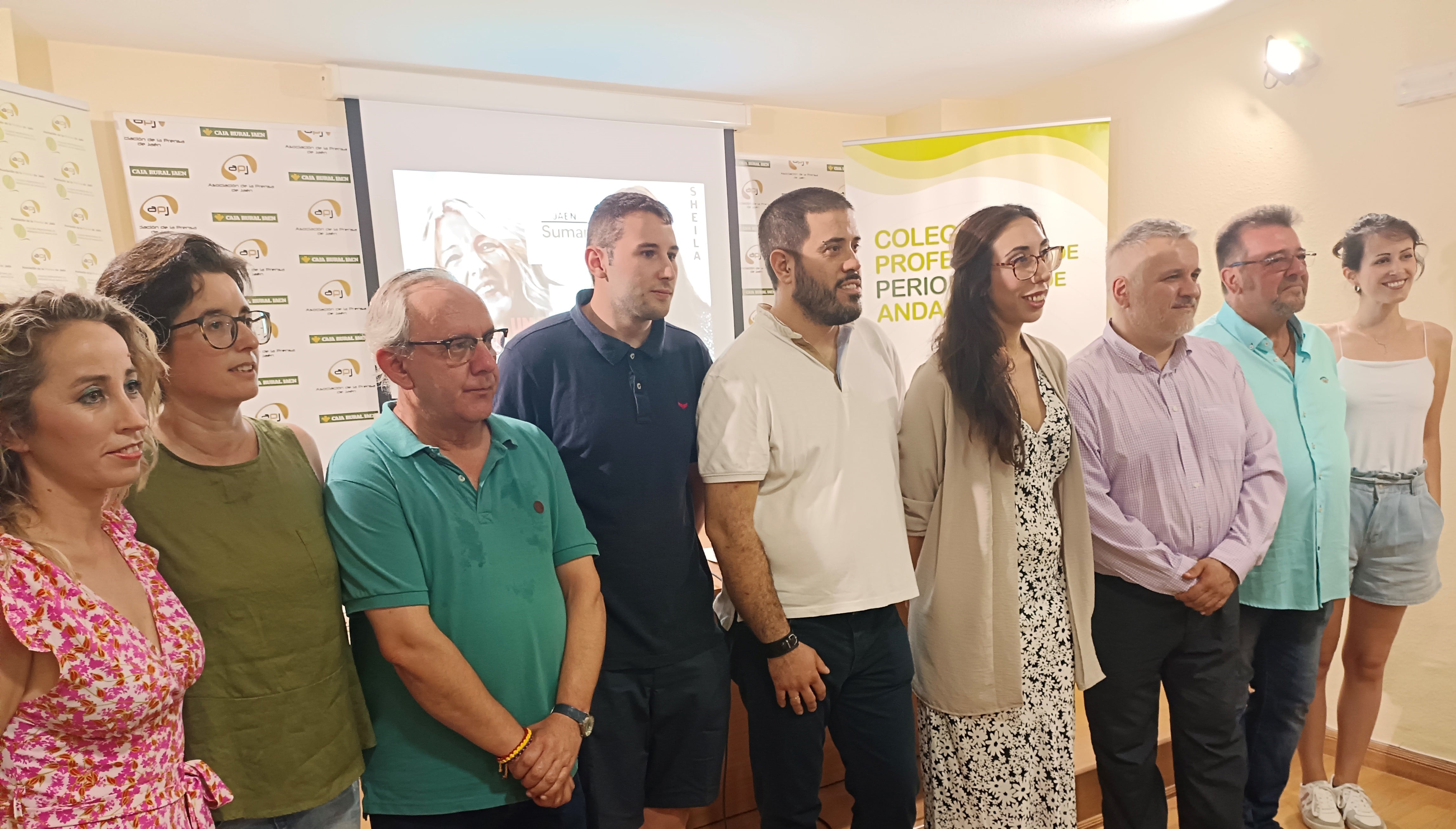 Los integrantes de la candidatura de Sumar en la provincia de Jaén