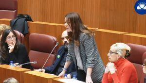 Lorena González, durante su pregunta