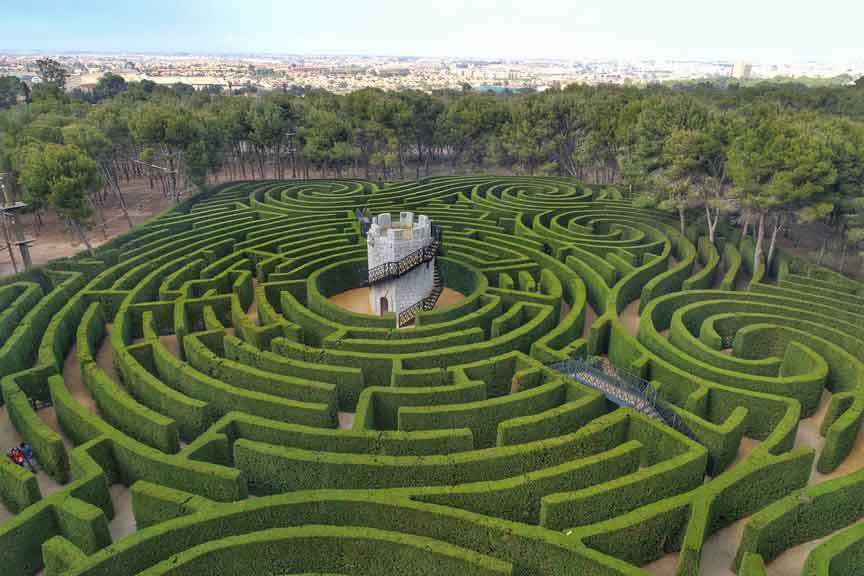 Laberinto del parque de Tentegorra, en Cartagena