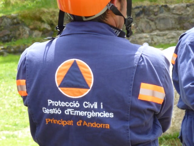 Un membre de protecció civil.