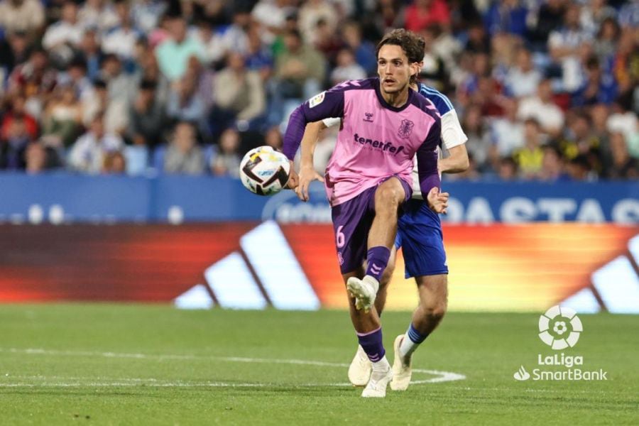 Corredera, en un lance del partido ante el Real Zaragoza.