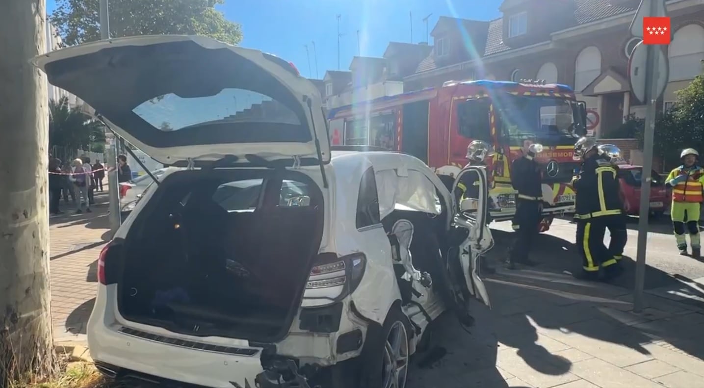 En el coche accidentado en Parla viajaba un niño que ha resultado ileso