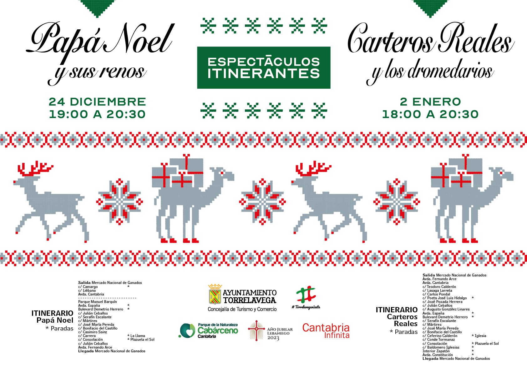 Cartel anunciador Papá Noel y Carteros Reales de Torrelavega.