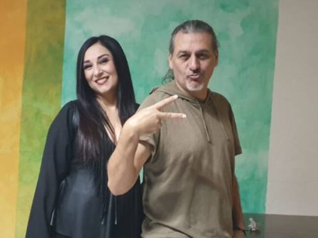 Camela antes de comenzar el concierto en Tarancón