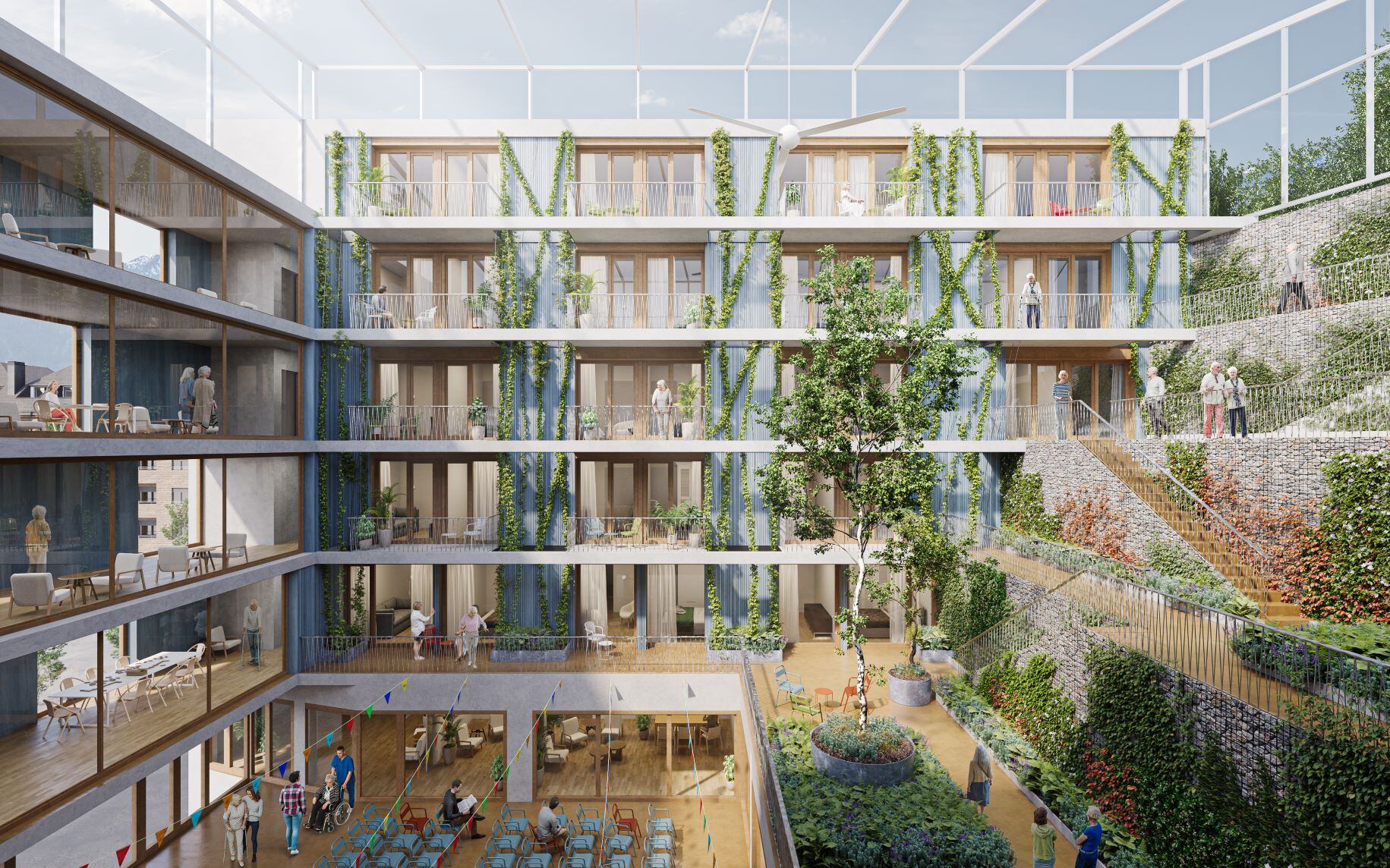 Els renders del projecte guanyador dels pisos tutelats de Sant Julià de Lòria.