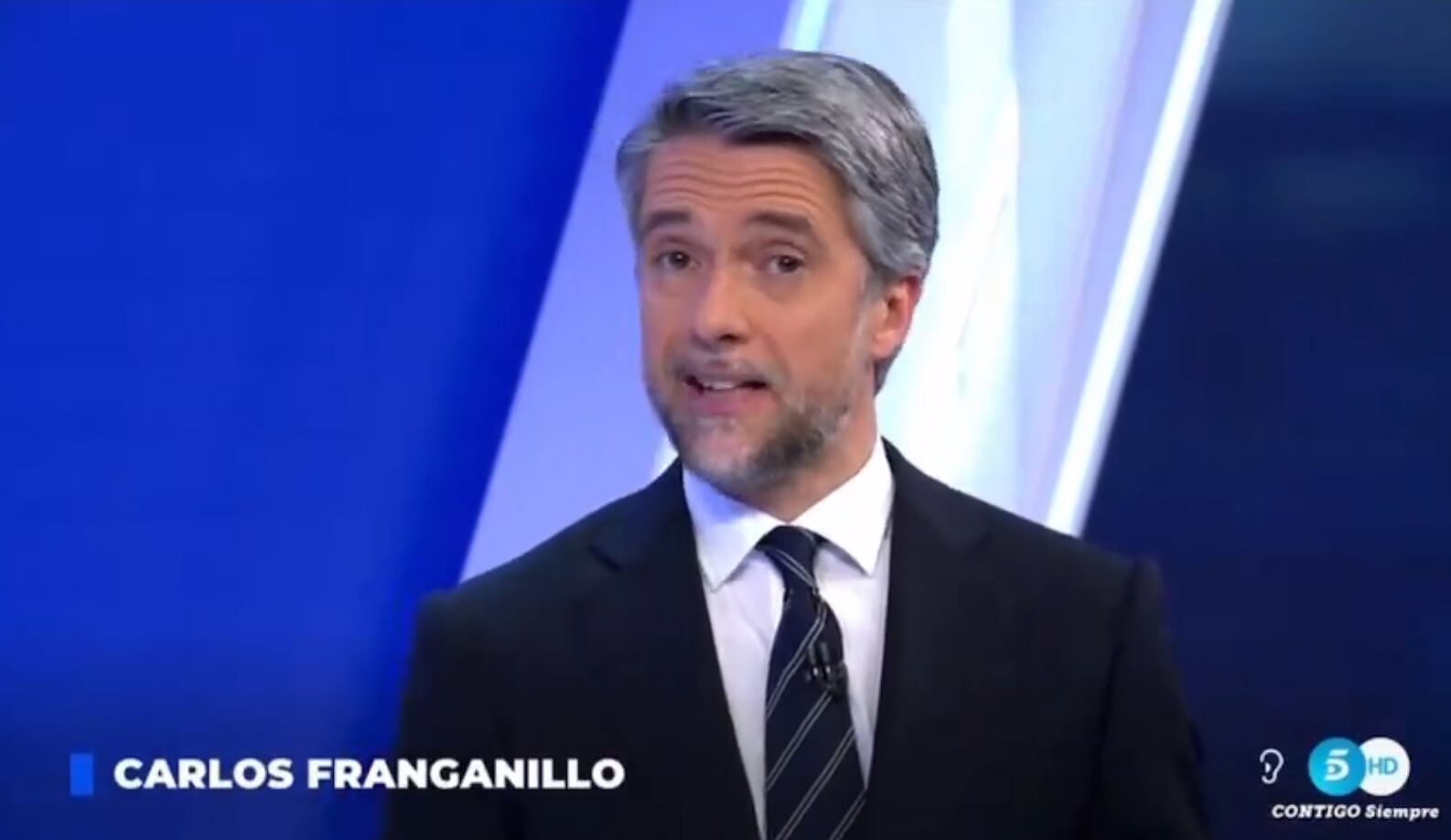 Carlos Franganillo en &#039;Informativos Telecinco&#039; / Mediaset