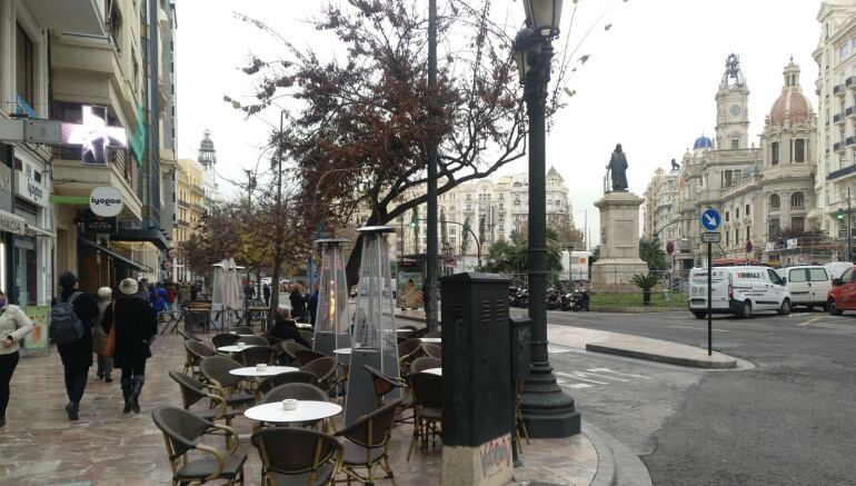 Terrazas en la plaza del Ayuntamiento