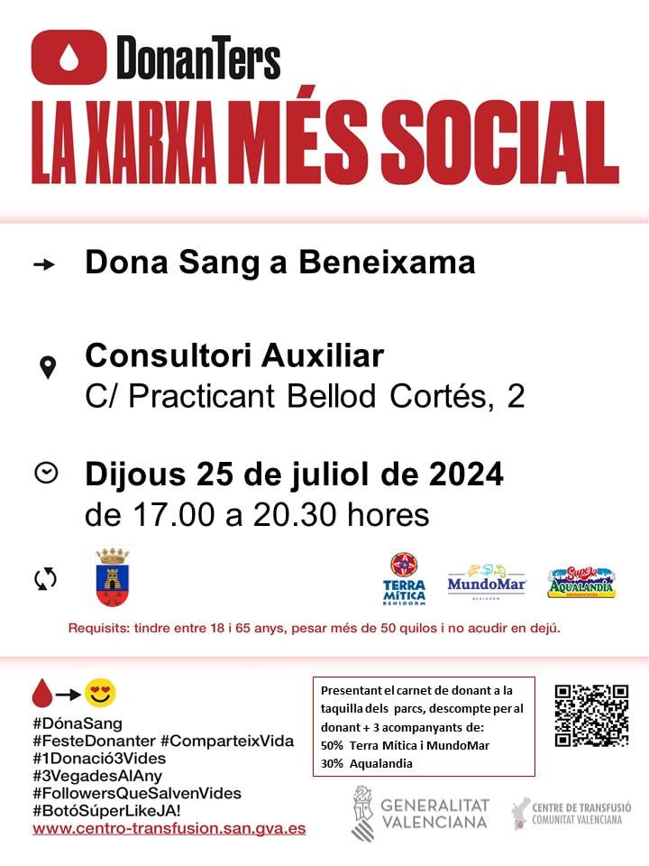 Cartel de la donación de sangre