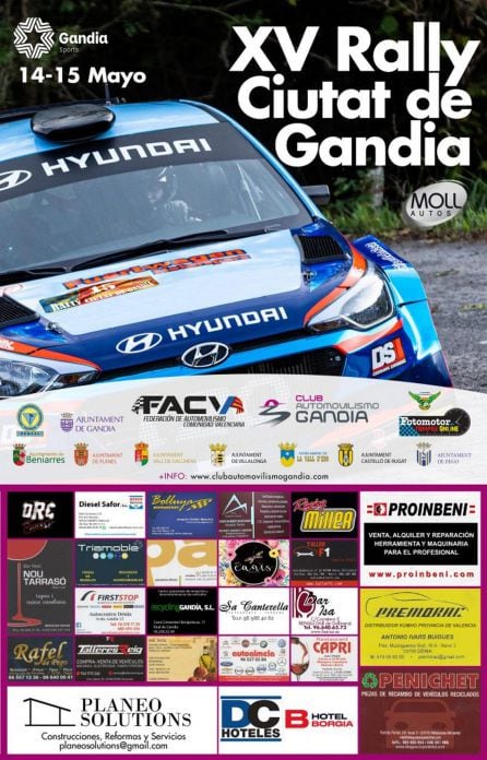 Cartel del Rally Ciutat de Gandia