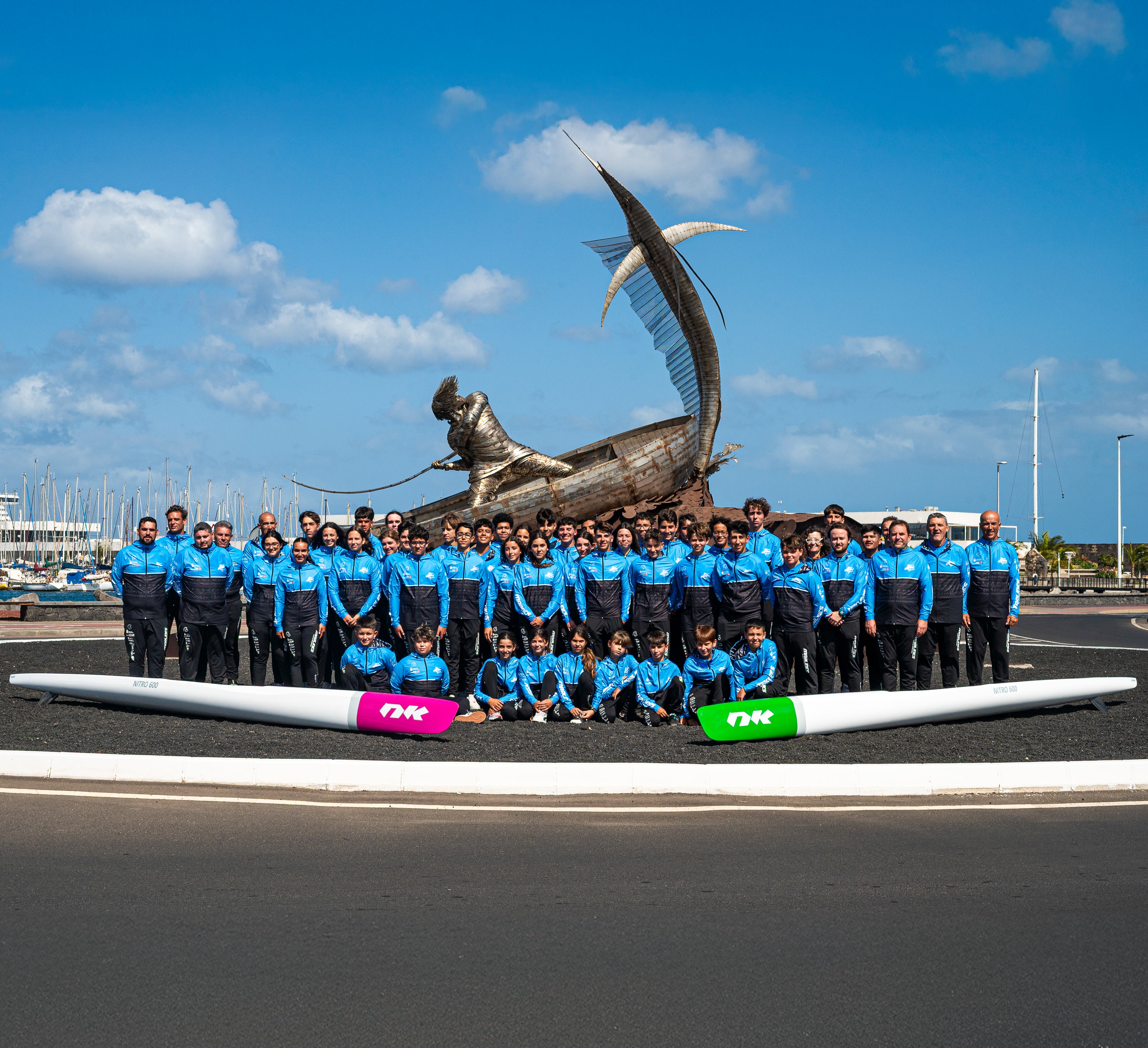 Palistas del club 'Los Marlines de Lanzarote'.