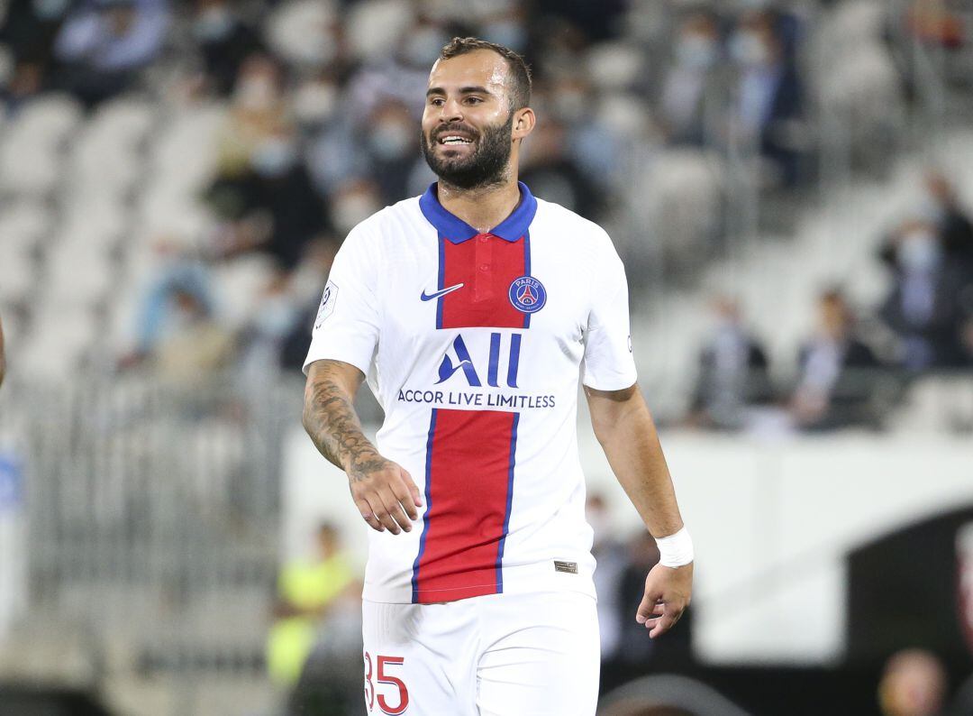 Jesé Rodríguez, durante un partido contra el RC Lens. 