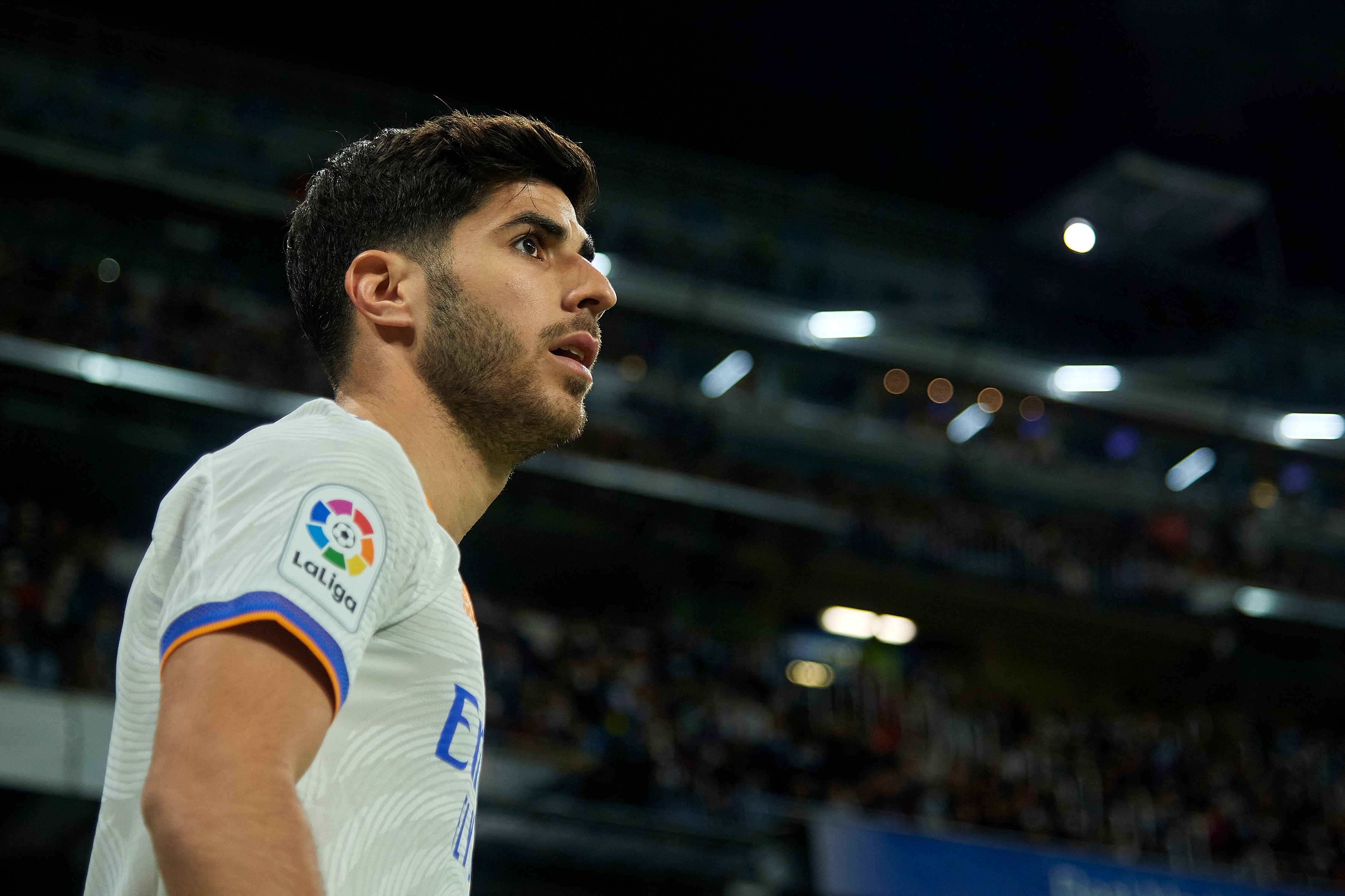 Marco Asensio, durante el encuentro del Real Madrid frente al Getafe CF