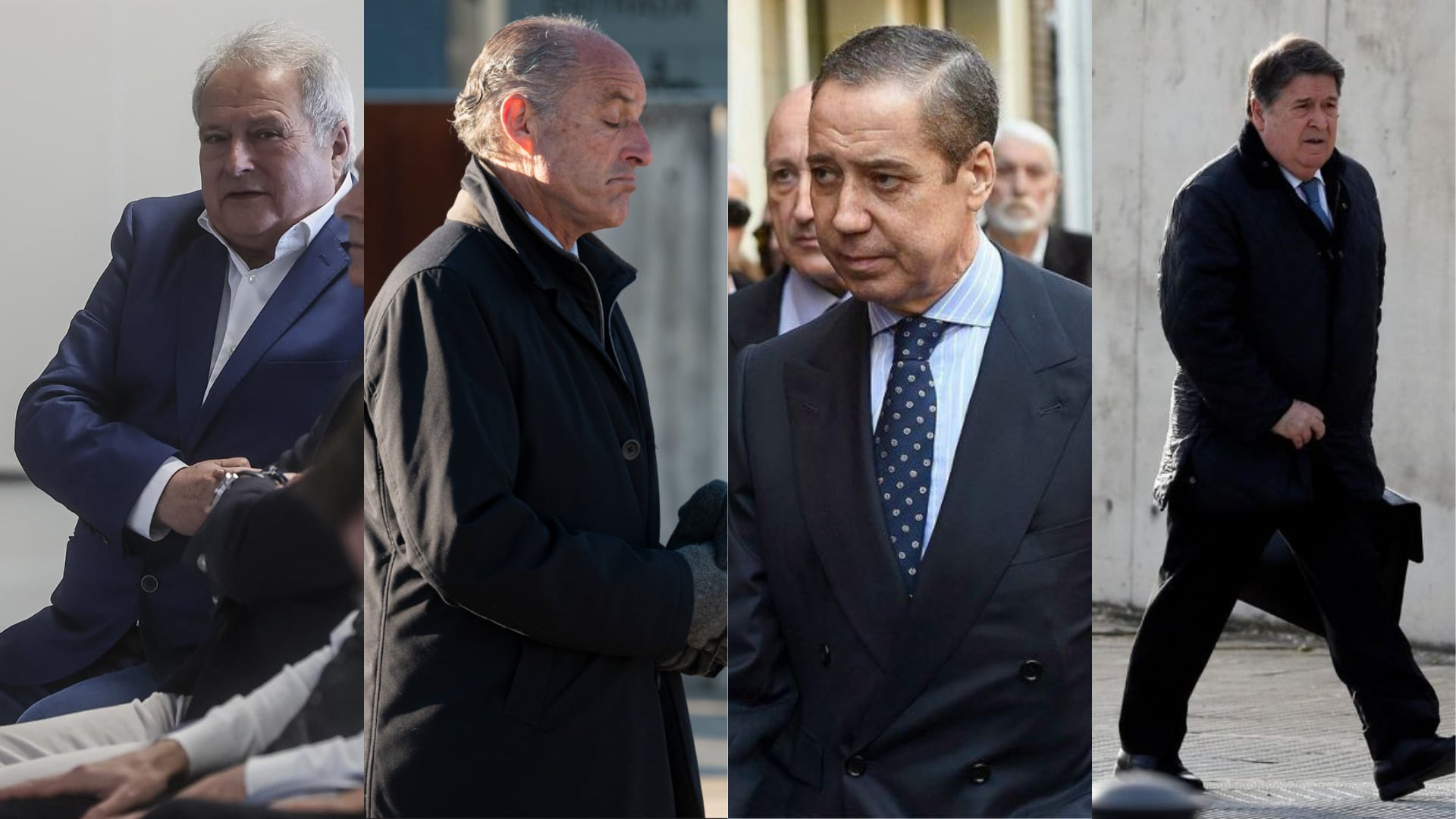 Alfonso Rus (Europa Press), Francisco Camps (EFE), Eduardo Zaplana (EFE) y José Luis Olivas (EFE)