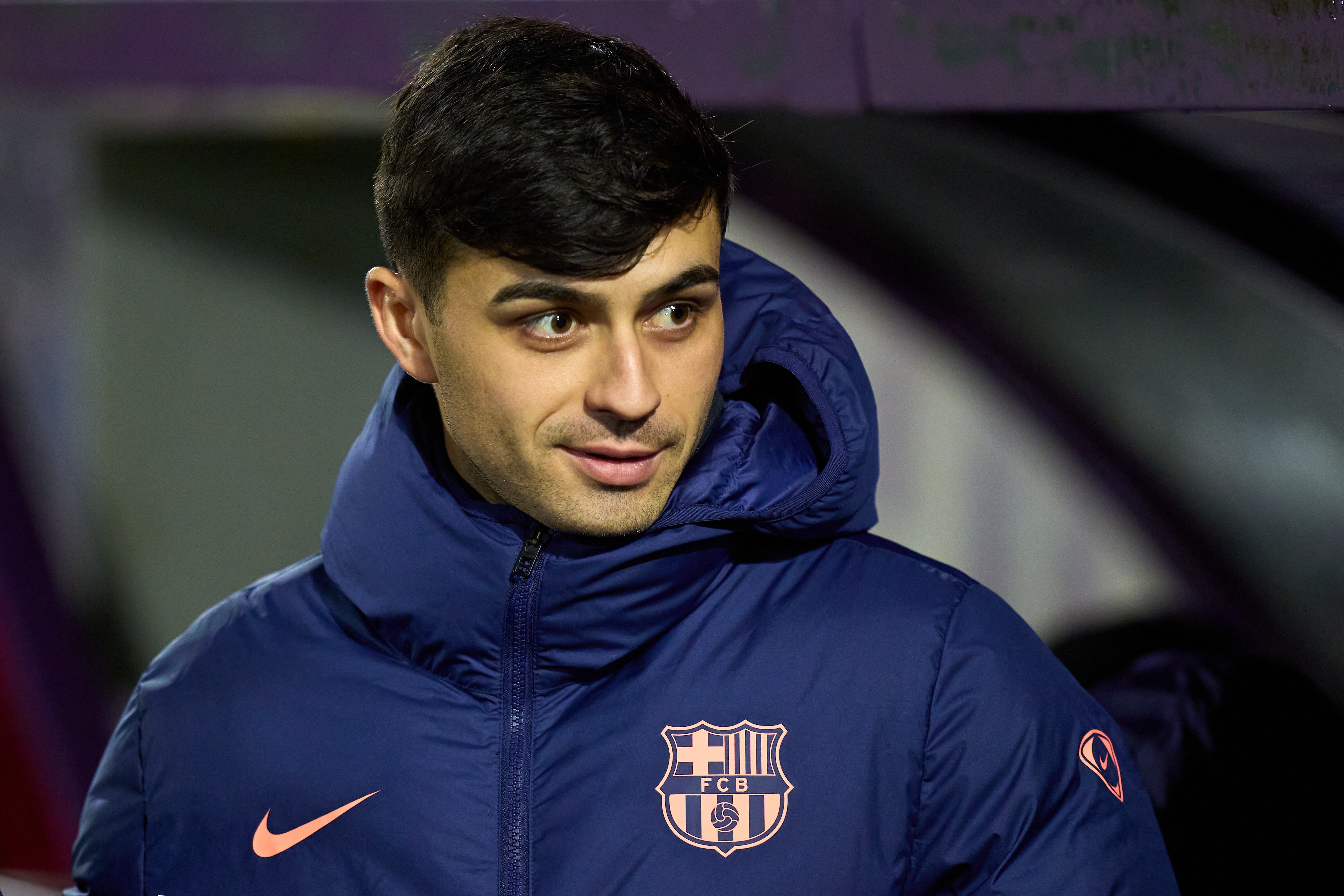 Pedri, en el partido de Copa del Rey entre CD Guadalajara-FC Barcelona