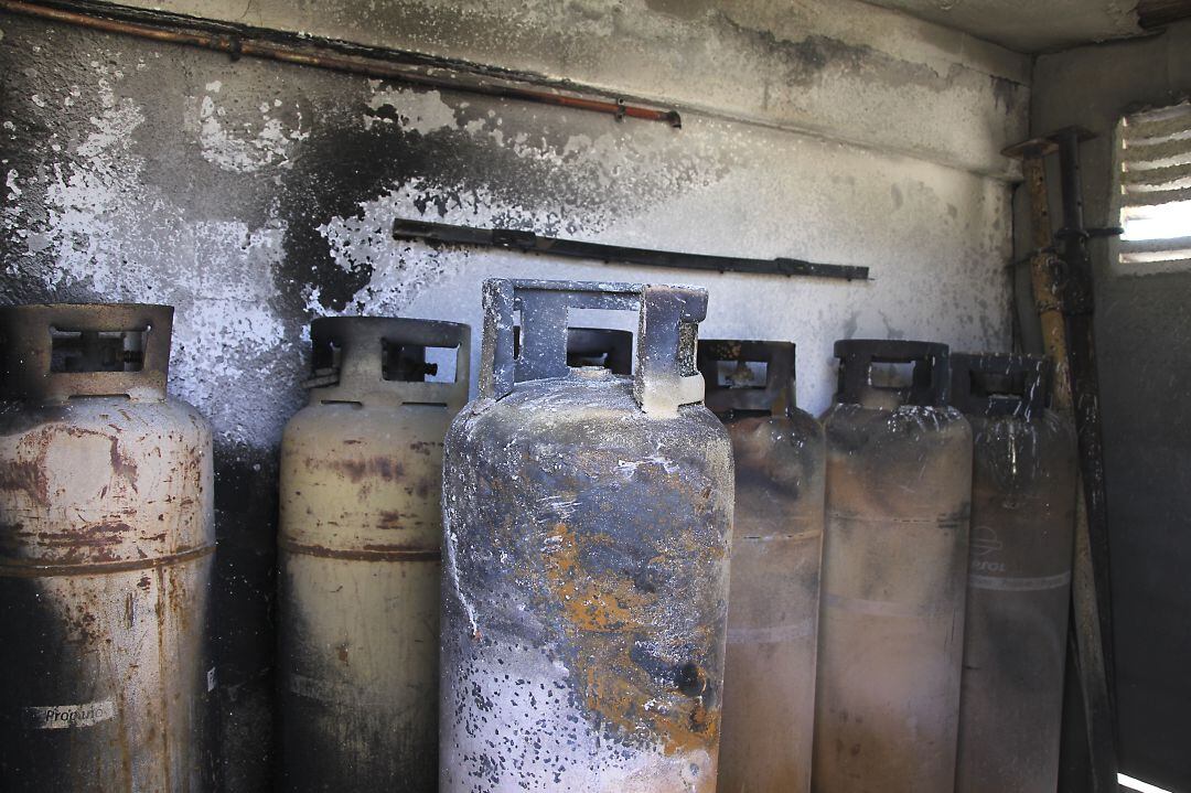 Caseta de las bombonas de butano