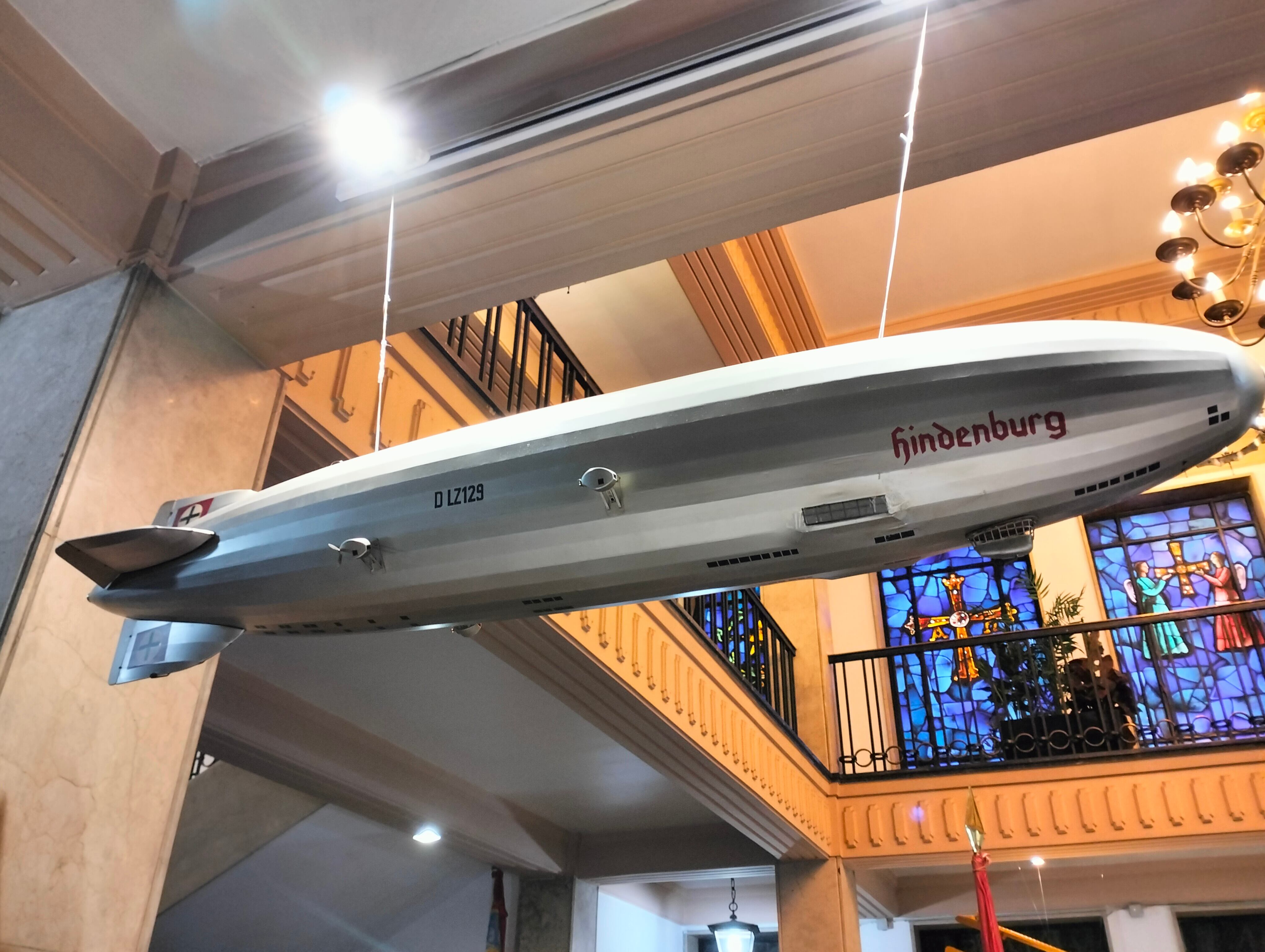 Maqueta de un dirigible (Zepelín) alemán presente en la muestra