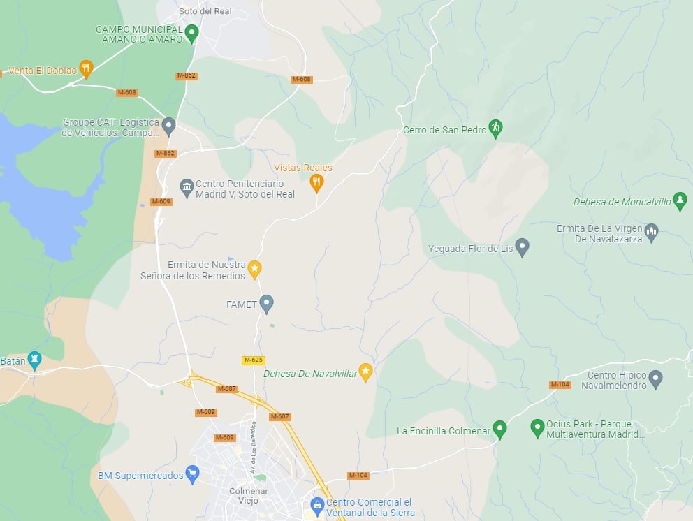 La planta está proyectada entre los términos municipales de Soto del Real y Colmenar Viejo