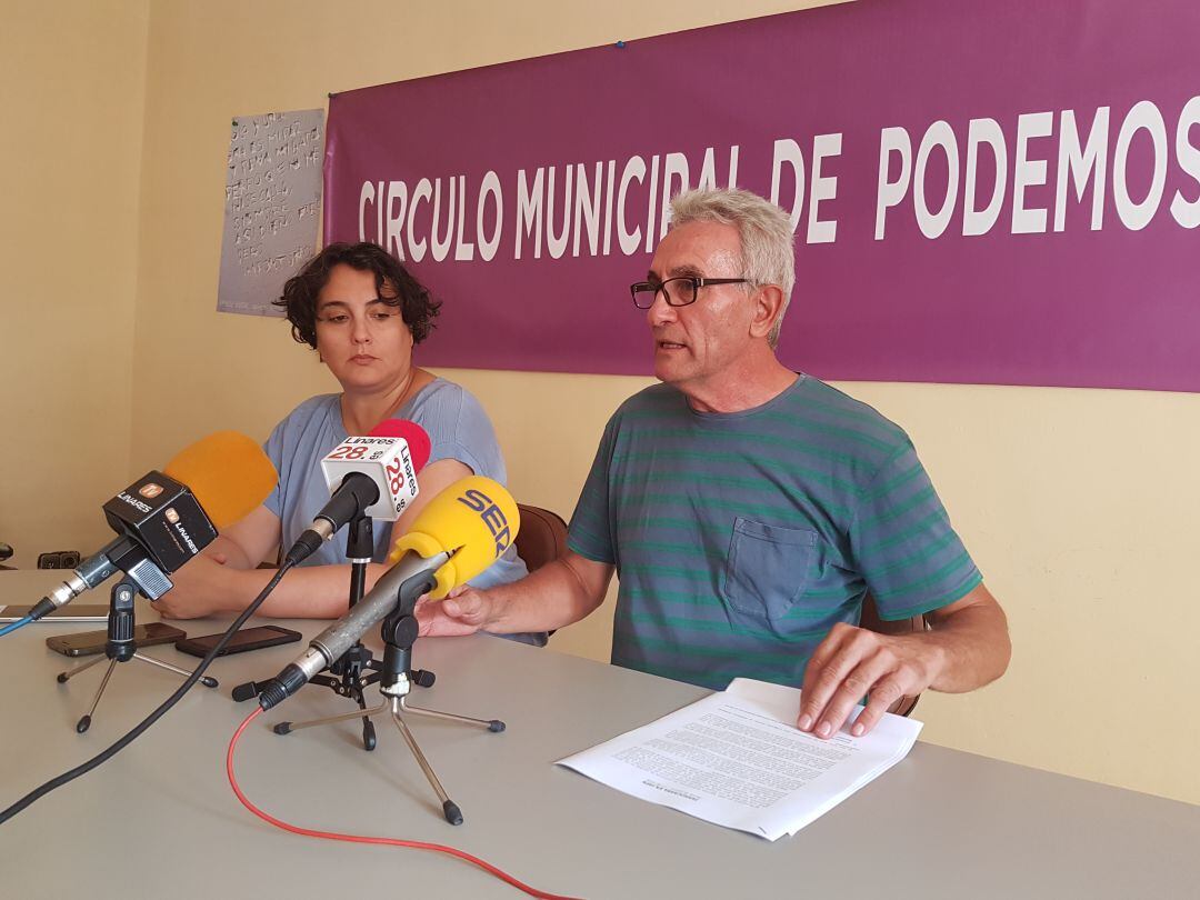 Rueda de prensa de Podemos para denunciar la situación ferroviaria de Jaén