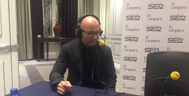 Jorge Sampaoli, durante la entrevista en El Larguero