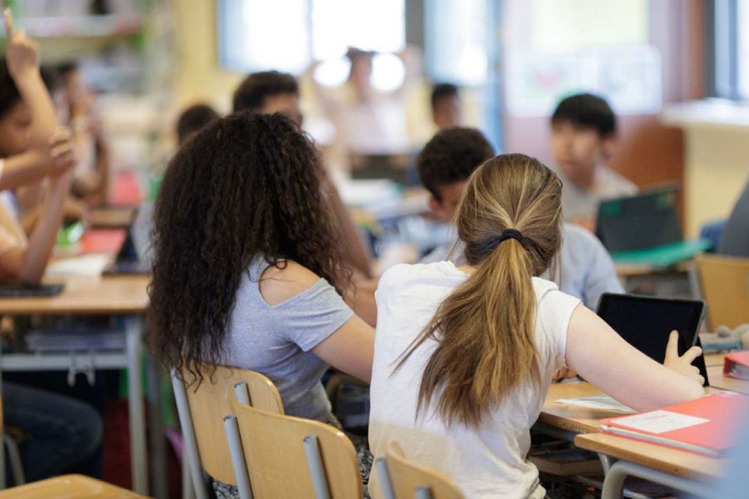 Alumnos de secundaria en un aula