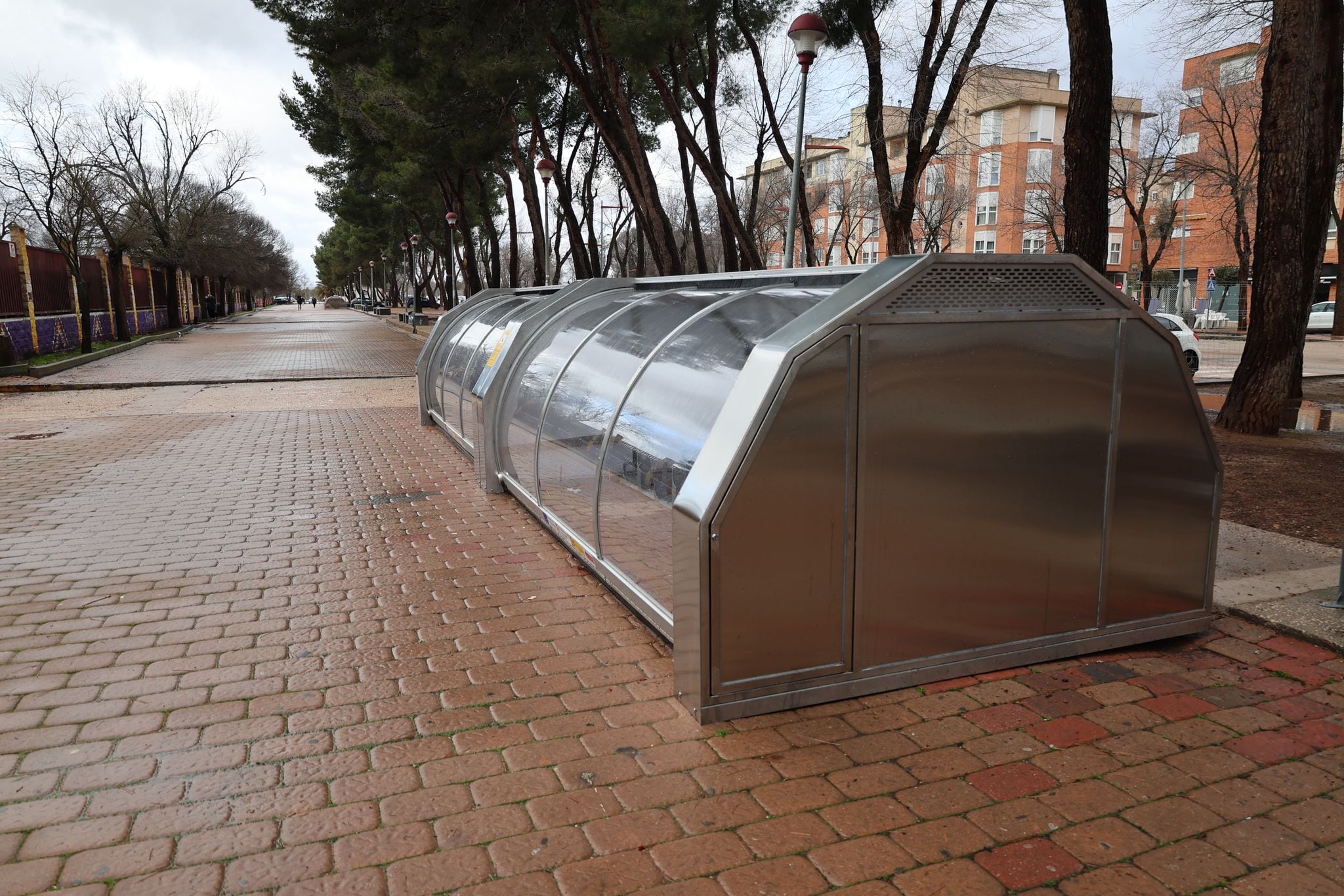 Aparcabicis en la Avenida de los Institutos / FOTO: AYTO ALCAZAR