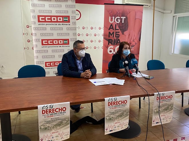 Los líderes provicniales de CCOO y UGT, Valdiviedo y Vidal.