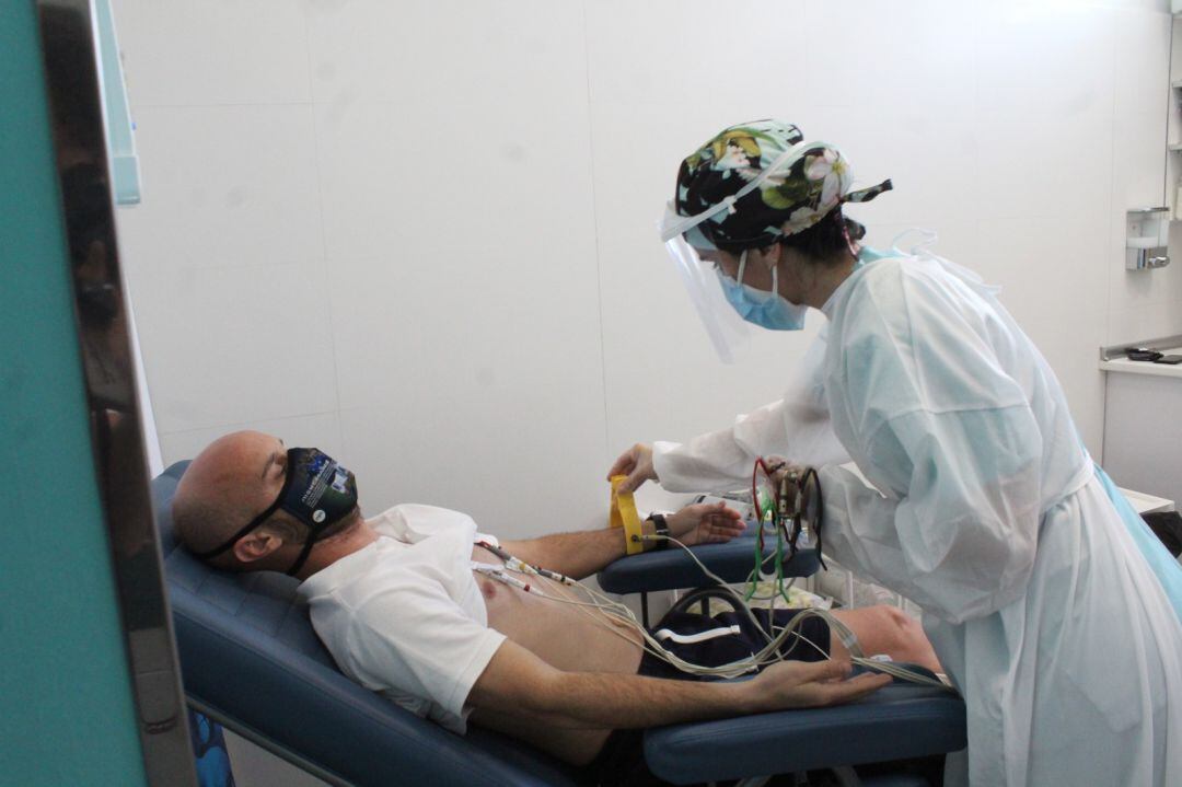 Casares durante los test del coronavirus