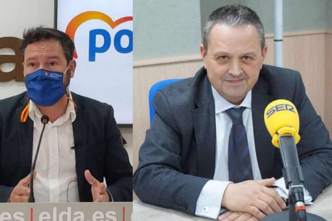 Fran Muñoz y Paco Sánchez, portavoces PP y Ciudadanos Elda