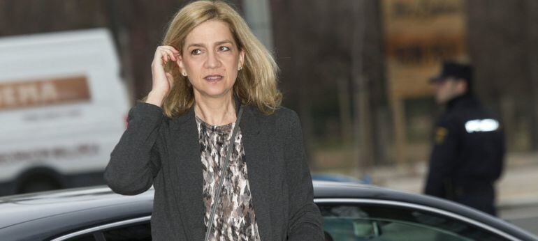 La infanta Cristina, a su llegada a la cuarta jornada del juicio del caso Nóos 