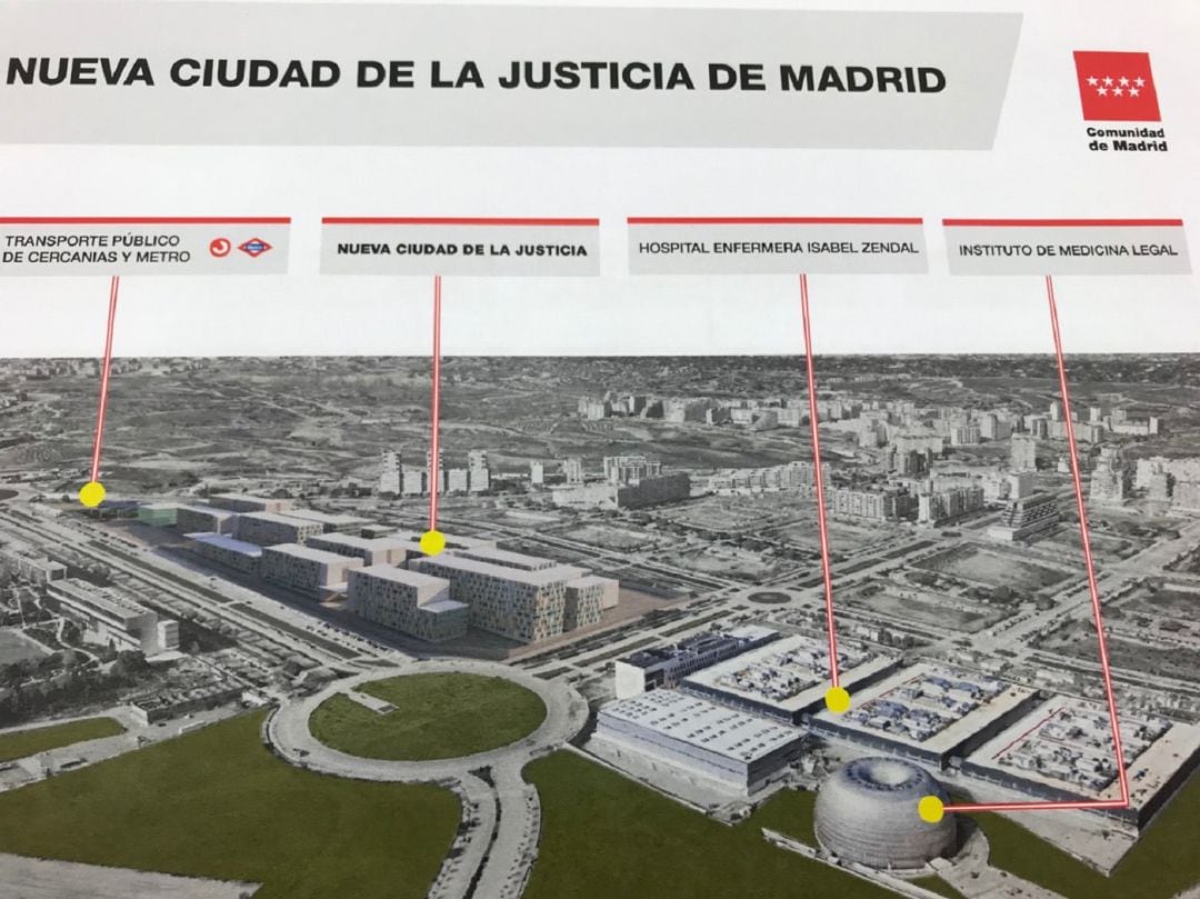 Plano de la futura Ciudad de la Justicia