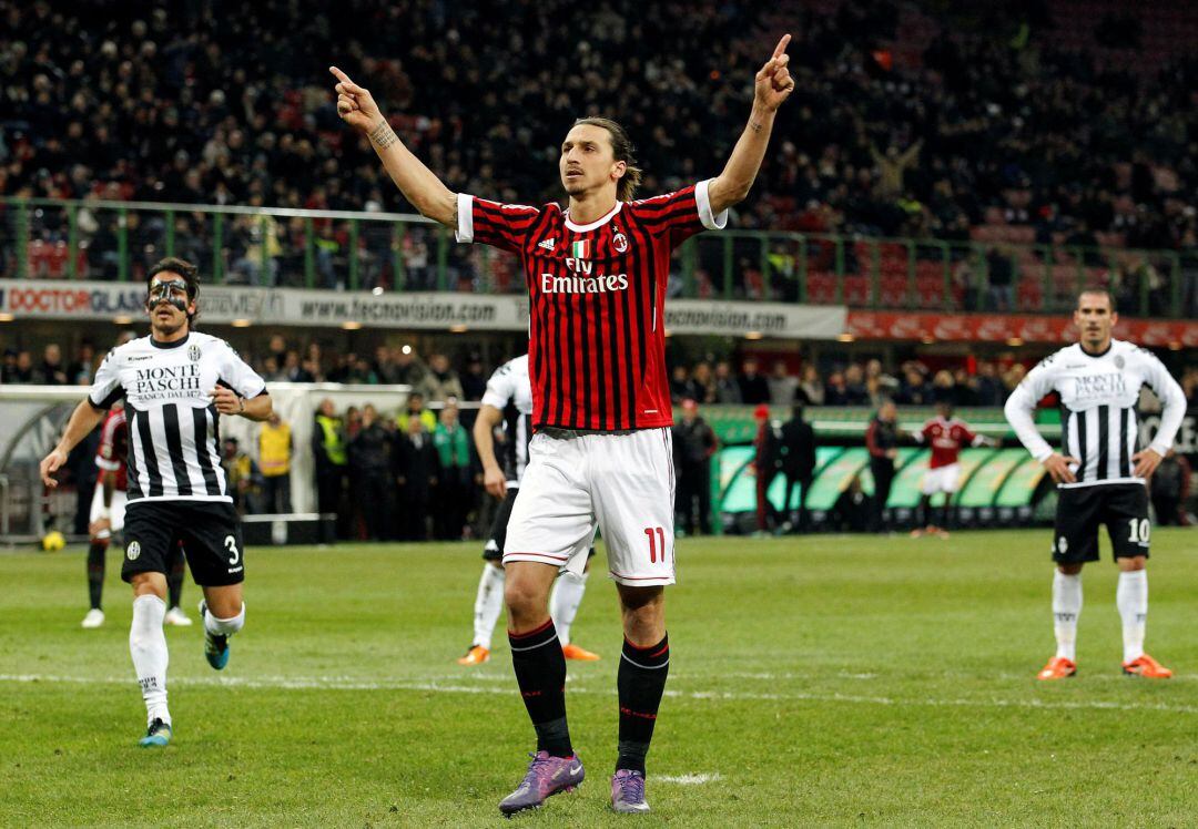 Zlatan Ibrahimovic durante su etapa en el AC Milan