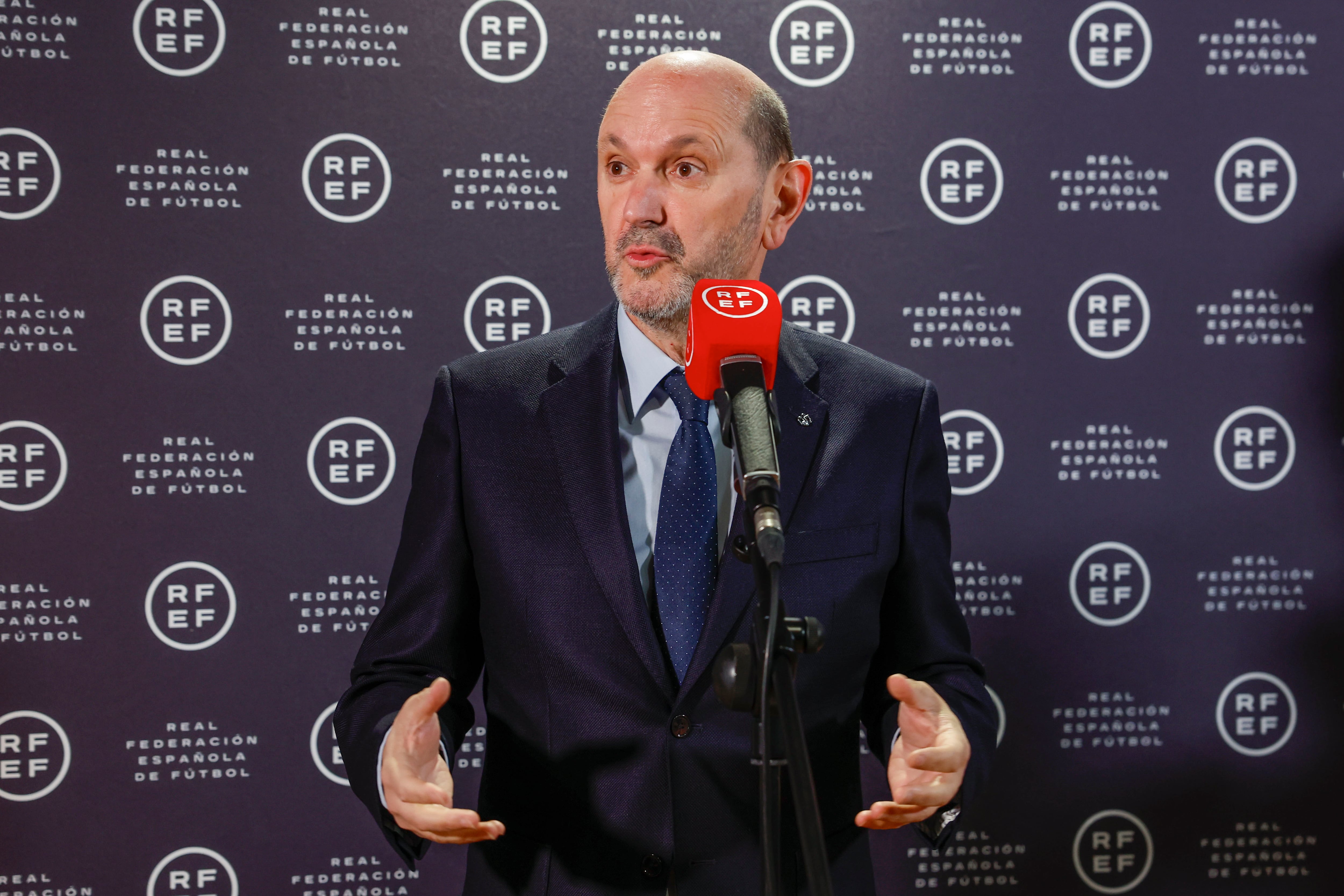 El presidente de la RFEF, Rafael Louzán