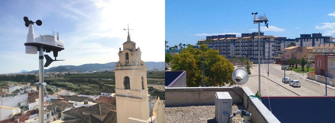 Estaciones meteorológicas en el Real de Gandia y en la playa de Miramar 