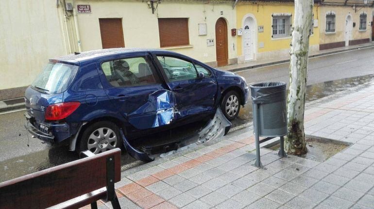 Imagen de uno de los coches accidentados enviada por un oyente