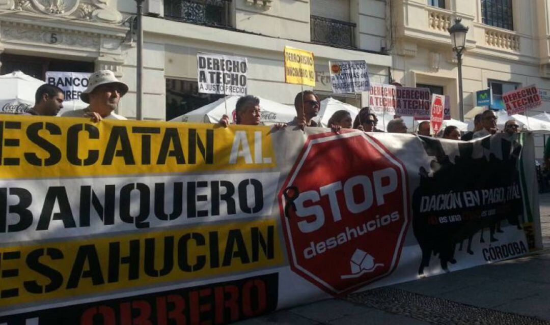 Protesta anti desahucios en Córdoba