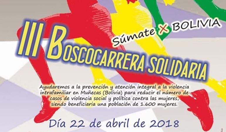 Cartel de la III Boscocarrera Solidaria que se celebrará el 22 de abril