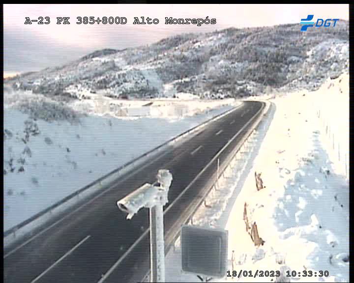 A-23 en el Alto de Monrepós este miércoles a las 10&#039;30 horas