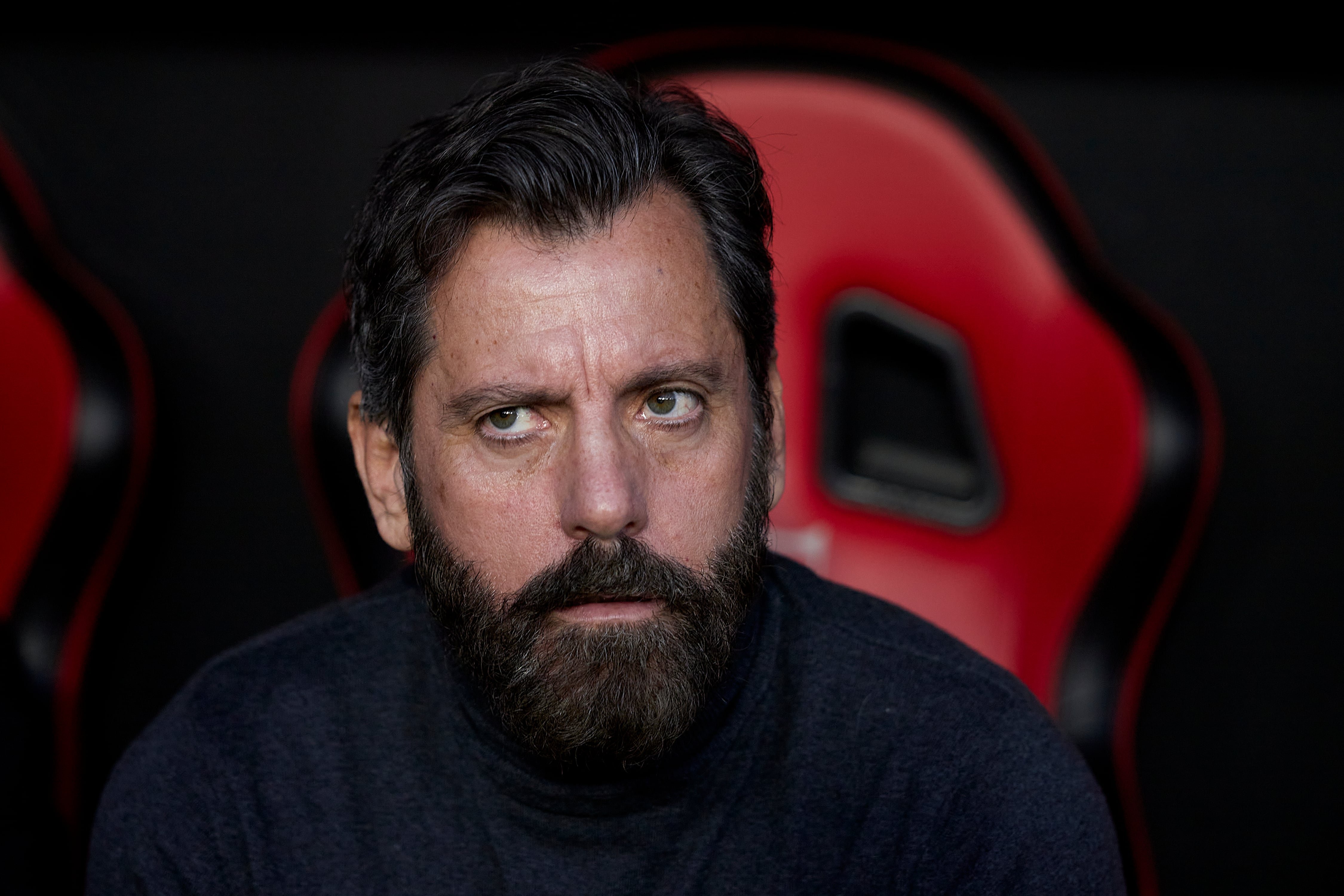 Quique Sánchez Flores, técnico del Sevilla, ante el CA Osasuna.