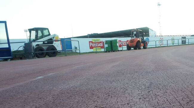 Estado actual tras los primeros trabajos de lijado de las pistas de El Montecillo.