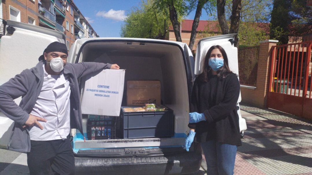 Reparto de comida de Cáritas en Guadalajara