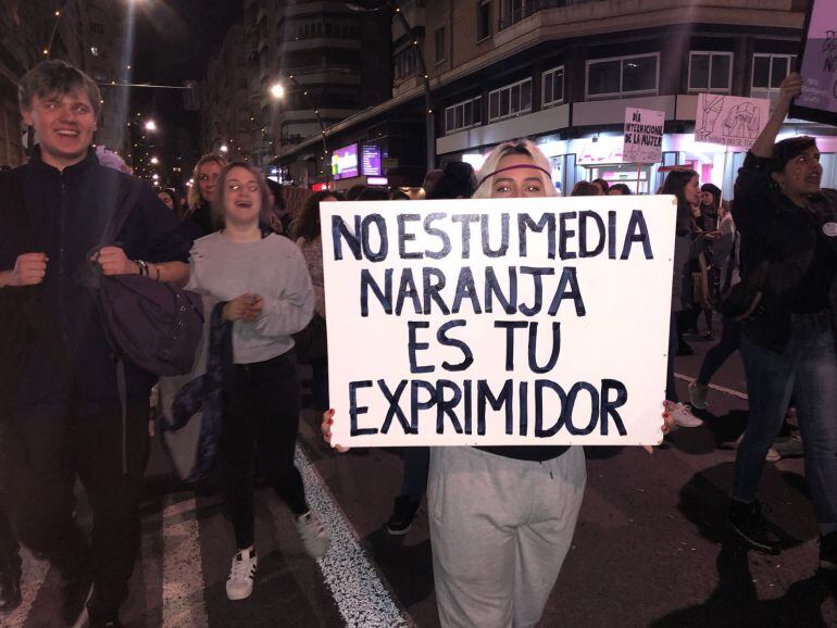 Pancarta que se podía leer en la manifestación igualitaria