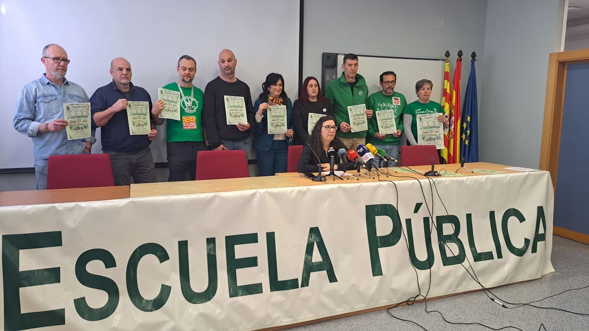 La escuela pública reactiva sus protestas contra los conciertos educativos en Aragón