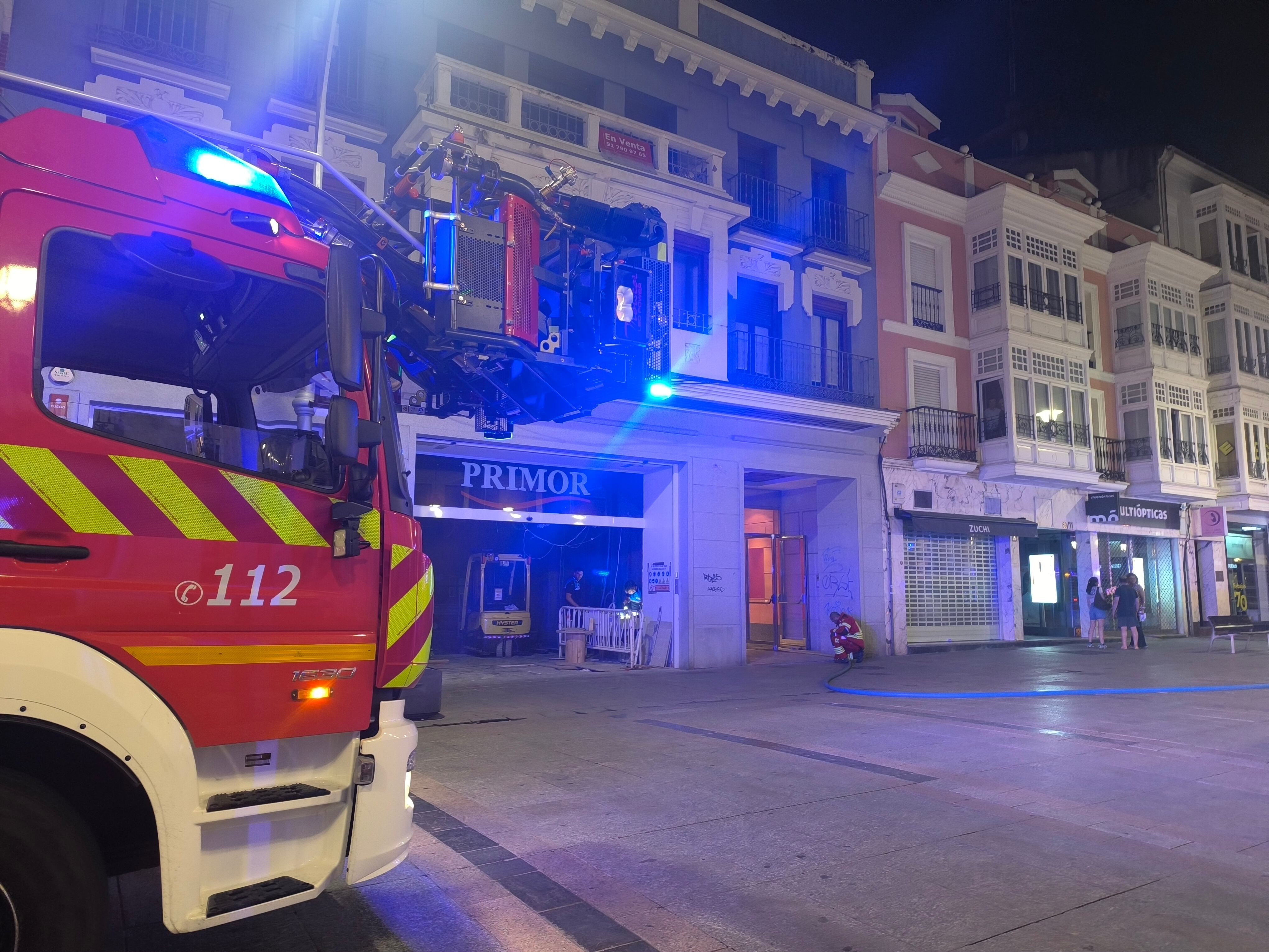 Incendio en el local de Primor en Palencia