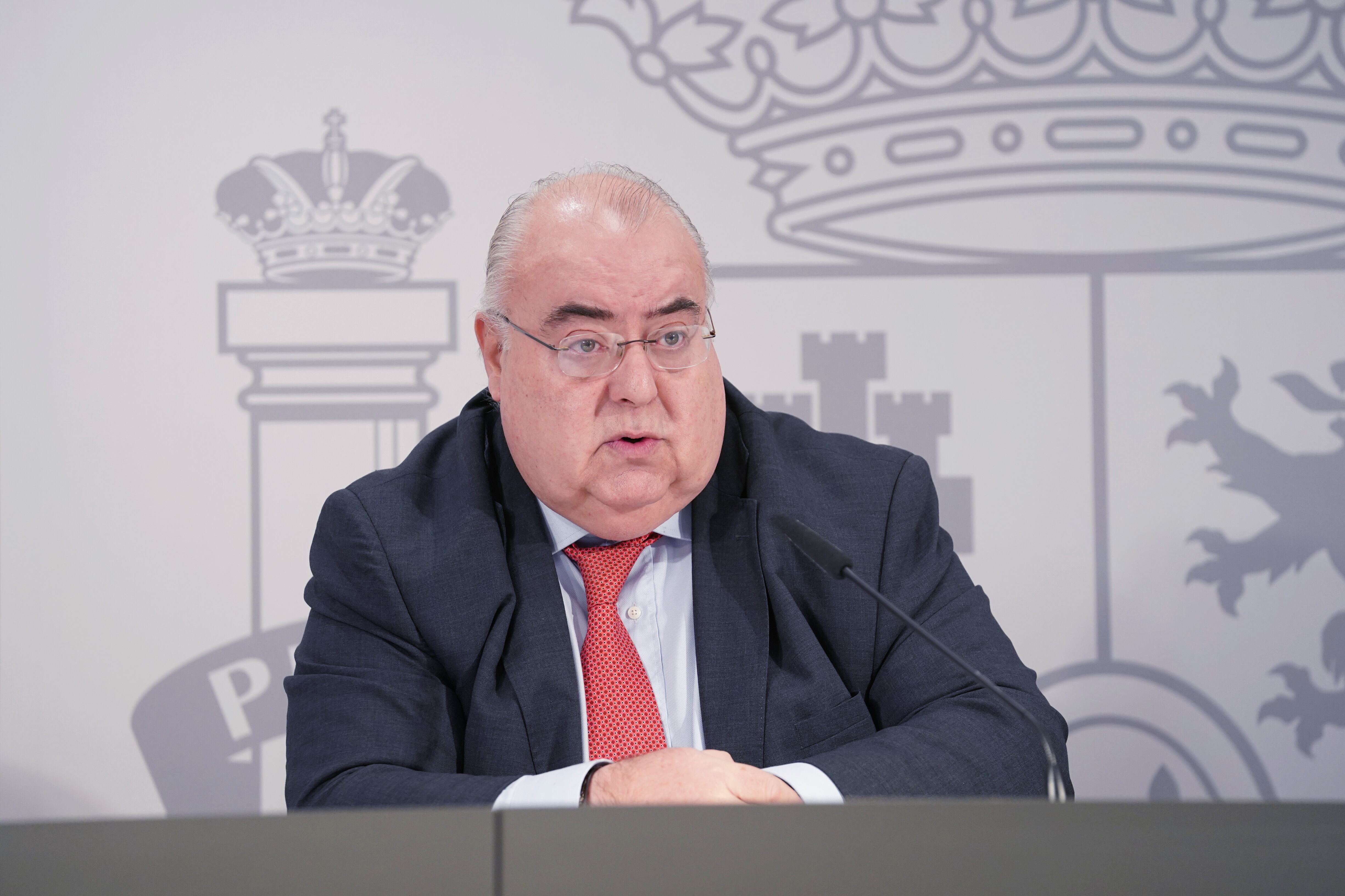 VITORIA-GASTEIZ, ALAVA BASQUE C, SPAIN - FEBRUARY 01: The Secretary of State for Justice, Tontxu Rodriguez, during a press conference at the Government Delegation of the Basque Country, on February 1, 2023, in Vitoria-Gasteiz, Alava, Basque Country, Spain. During the press conference, Rodriguez presented the progress of the Justice 2030 plan for the Basque Country. After the press conference, the Secretary of State for Justice presented, during his visit to Vitoria, a medal of San Raimundo de Peñafort to the Government Delegation of the Basque Country. (Photo By Iñaki Berasaluce/Europa Press via Getty Images)
