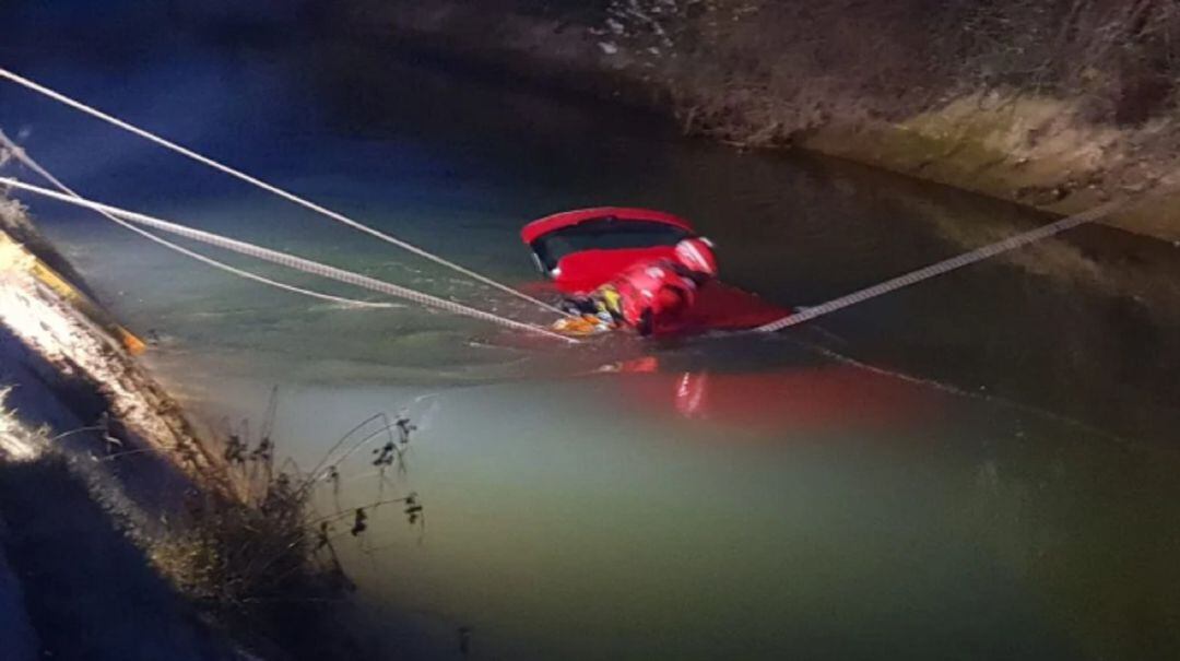 Imagen del accidente de tráfico en Alfaro.