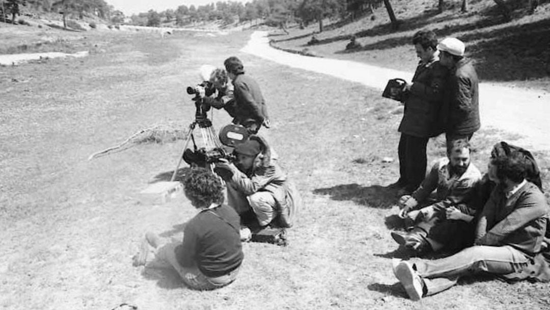 Rodaje de escenas para el programa de TVE &#039;La mansión de los Plaff&#039; en El Chantre, en las cercanías de Cuenca, en 1980.