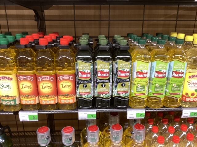 Ampolles d&#039;oli d&#039;oliva amb alarma per evitar robatoris