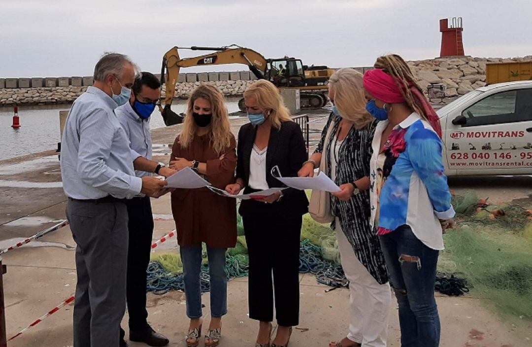 Visita a las obras en La Línea.