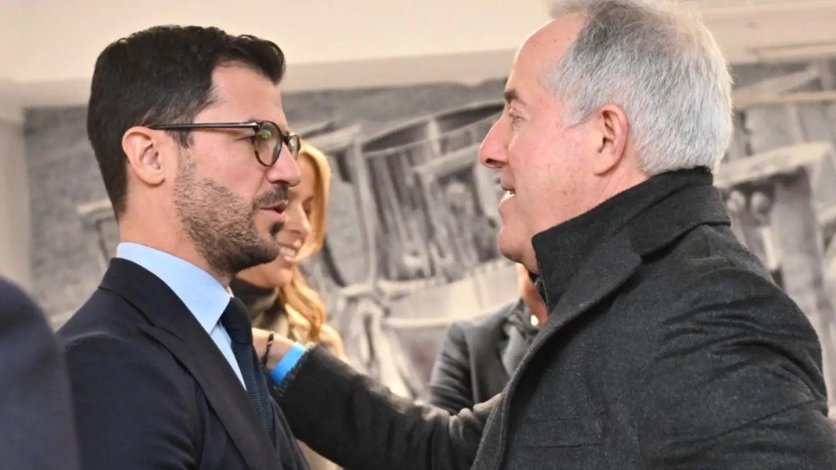 Jorge Mas y Fernando López juntos en un acto del Real Zaragoza