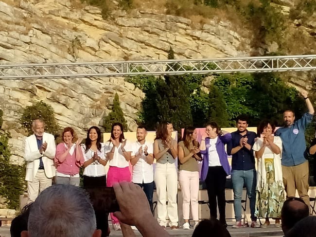 Un momento durante el acto